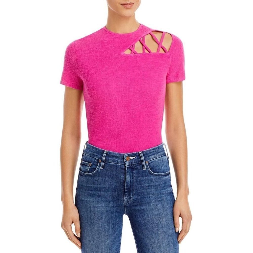 n:PHILANTHROPY Womens Size XS Irene Cut Out‎ Criss Cross Thong Bodysuit $118 391